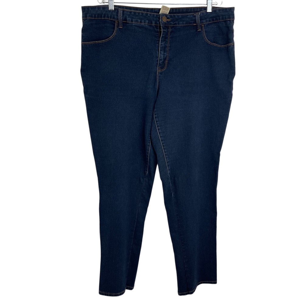Faded Glory Dark Blue Jeans Straight Leg STRETCH Women's Size 22W